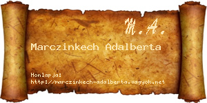 Marczinkech Adalberta névjegykártya